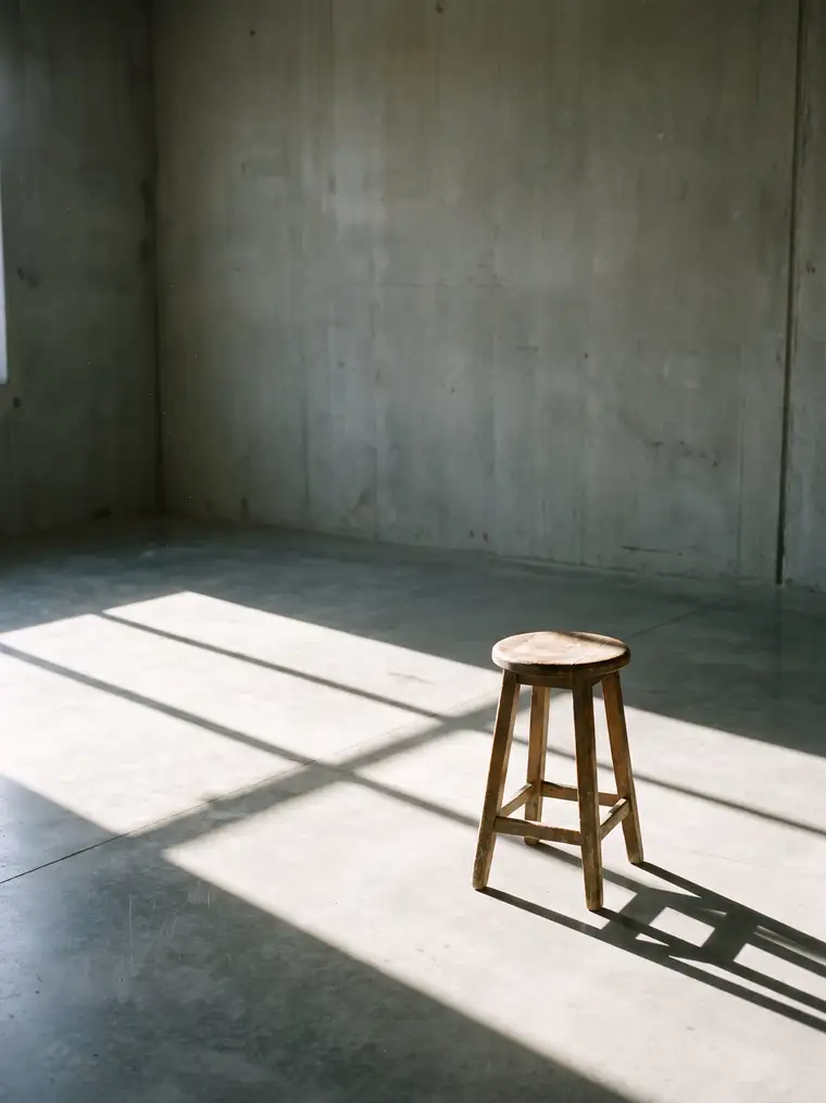 Morning light falling through a clean window onto a bare floor
